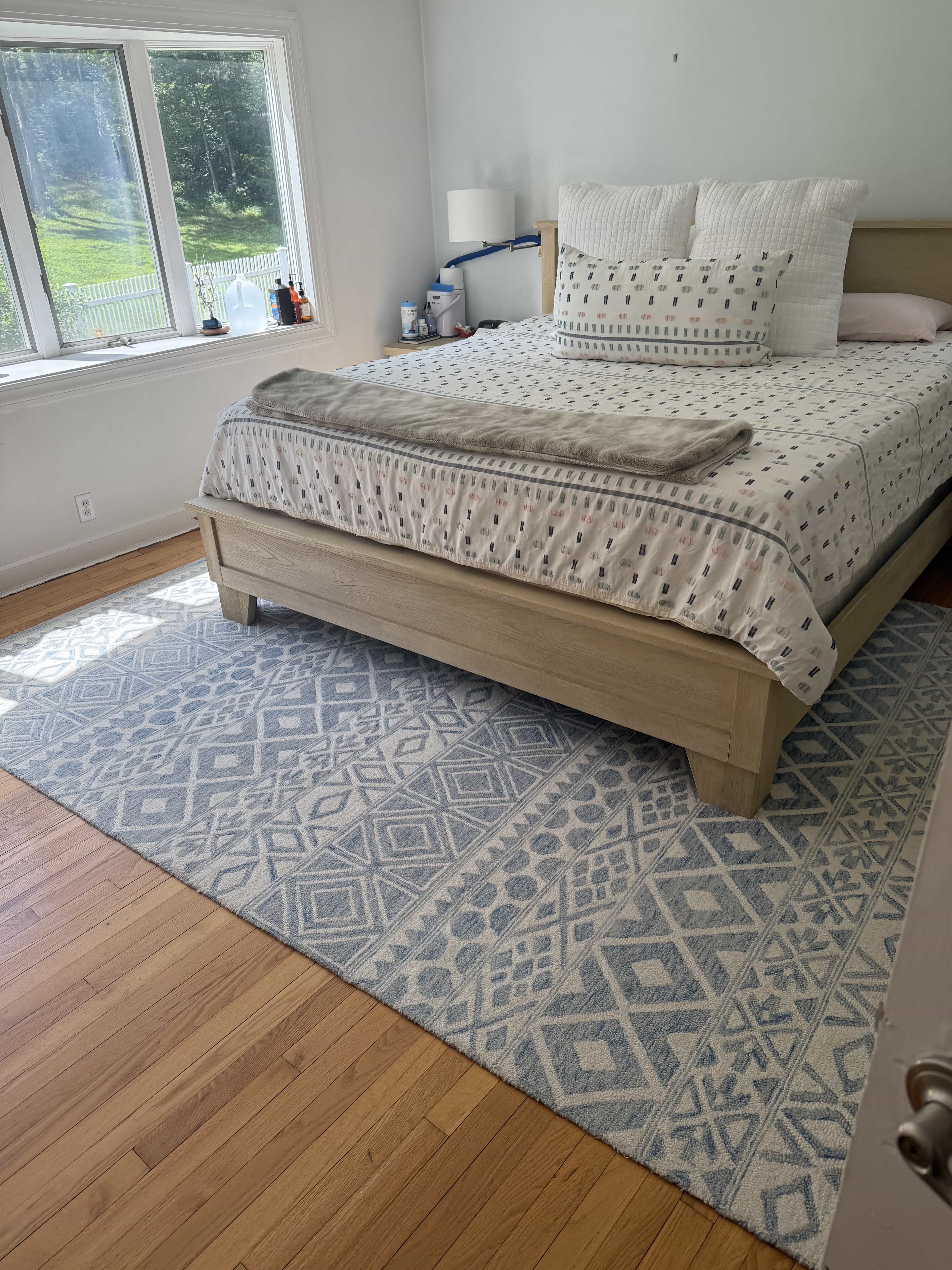 Organized bedroom space after cleaning